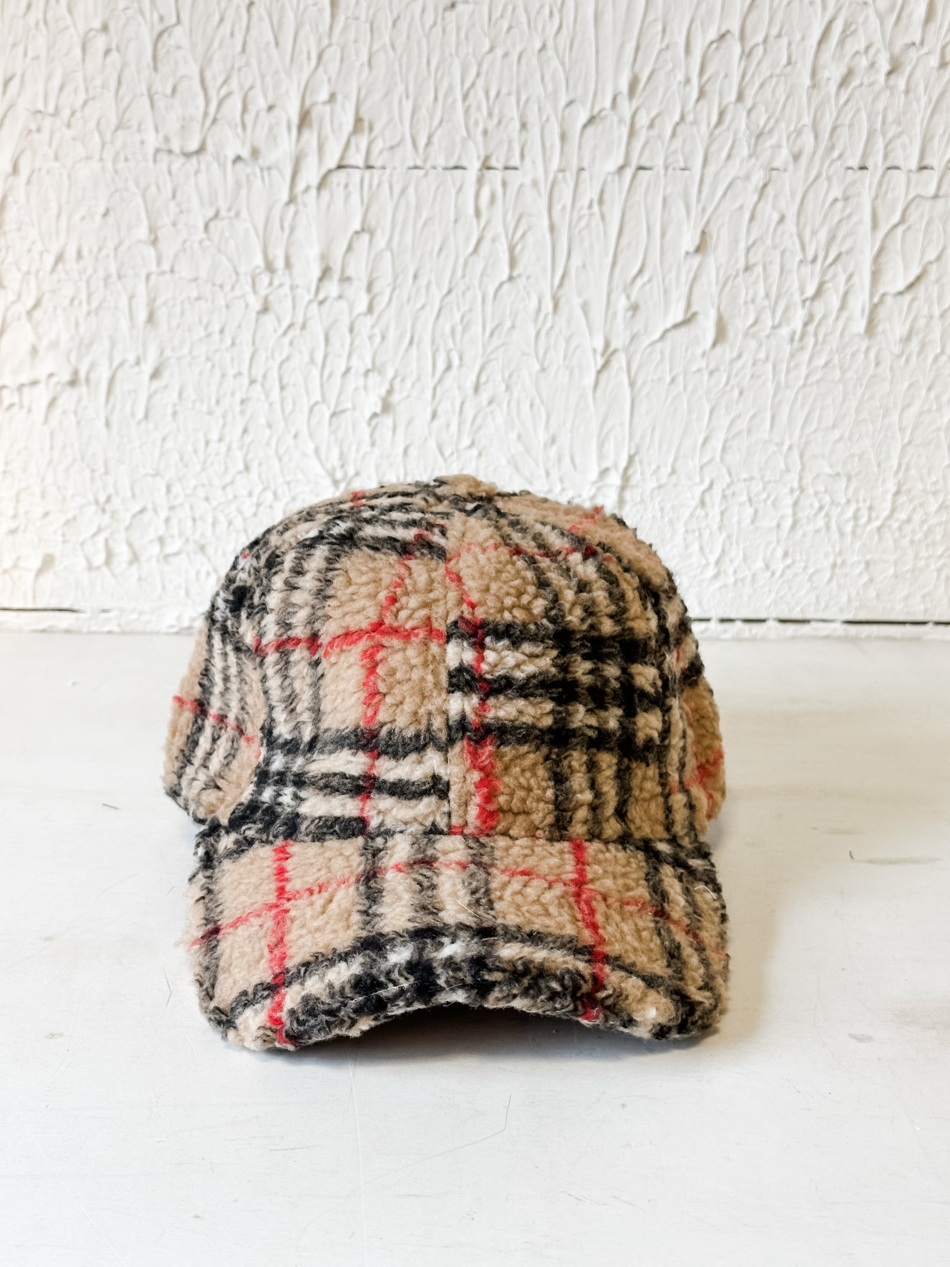 curved brim plaid wool baseball cap at the Rustic Barn in Killingworth, CT