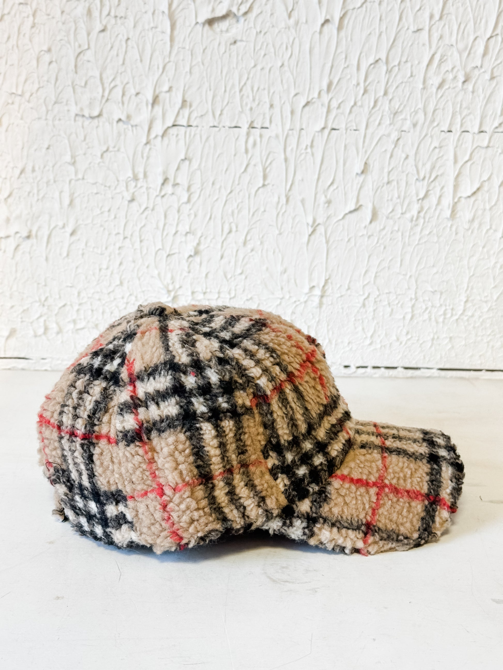 curved brim plaid wool baseball cap at the Rustic Barn in Killingworth, CT