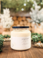 cypress bayberry and fir 16 ounce hand-poured soy candle at The Rustic Barn in Killingworth CT