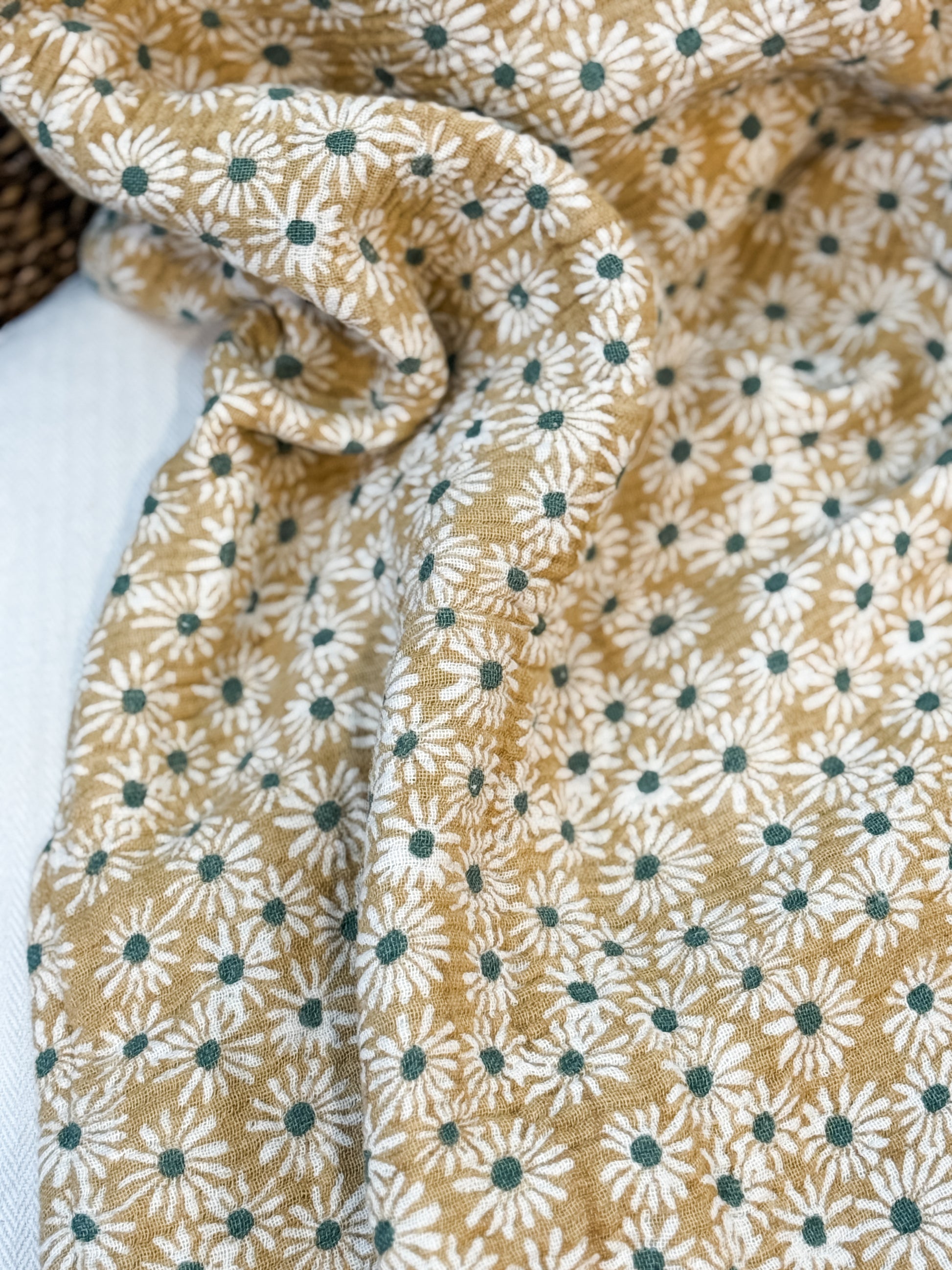 Daisy Woven Cotton Throw Blanket at the Rustic Barn in Killingworth, CT