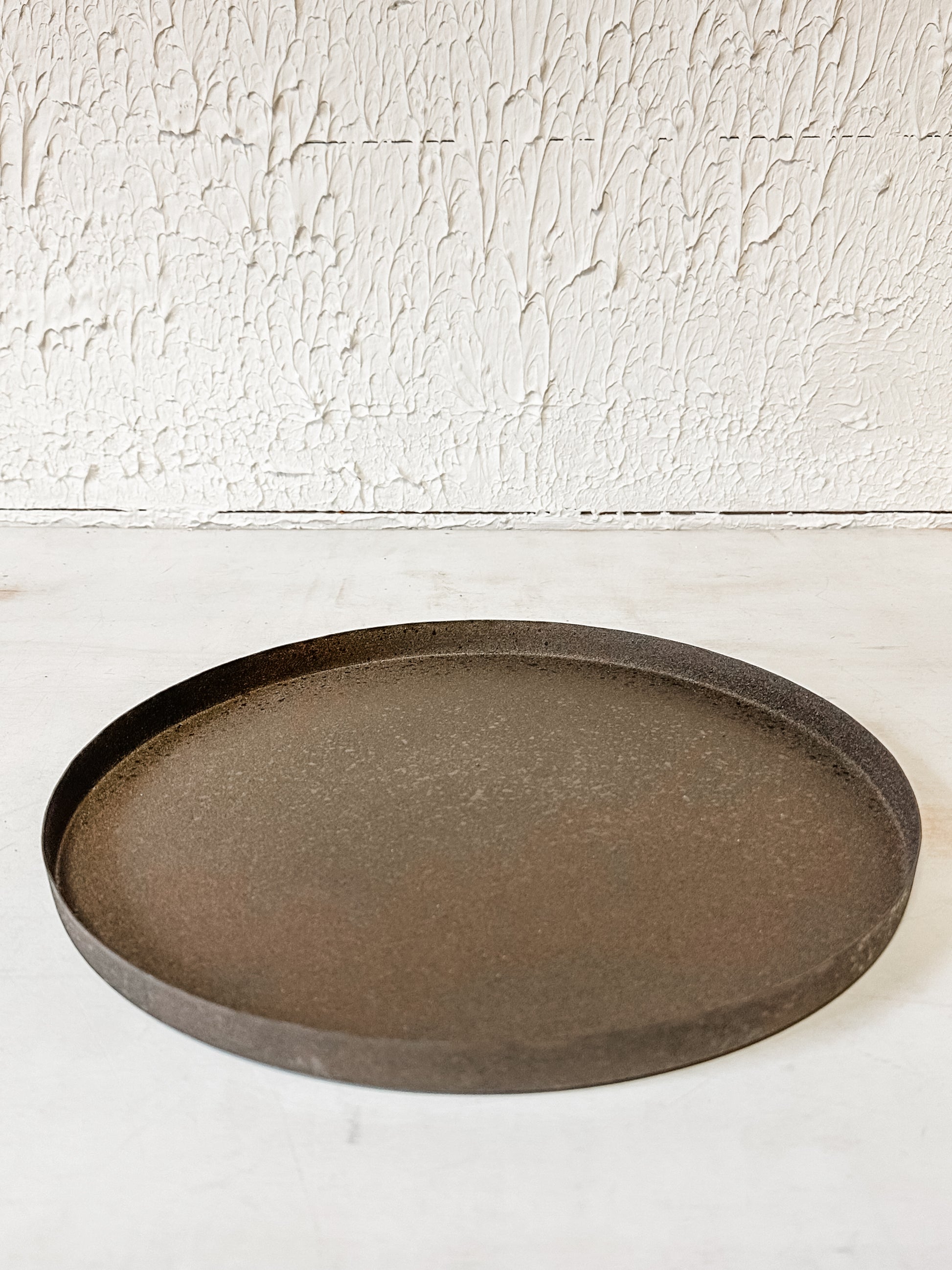 bronze decorative textured metal tray at The Rustic Barn in Killingworth CT