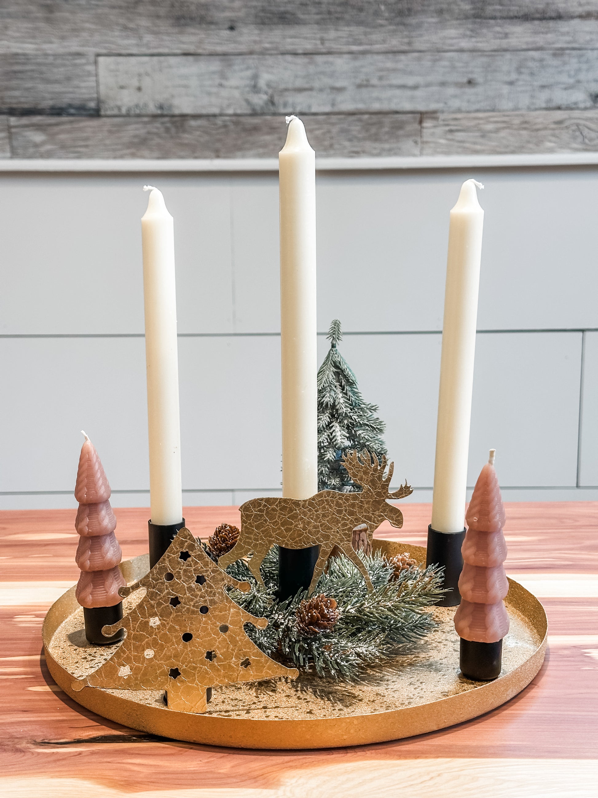 decorative textured metal tray at The Rustic Barn in Killingworth CT