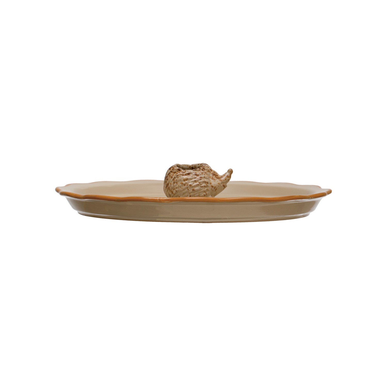 Round Stoneware Plate With Hedgehog