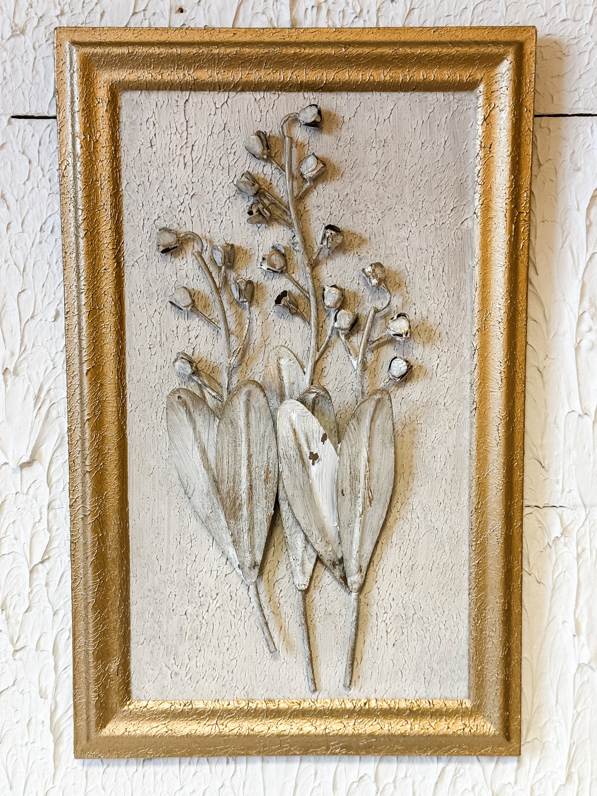dimensional framed botanical wall decor at The Rustic Barn in Killingworth, CT