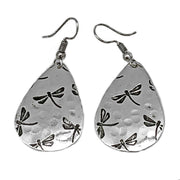 silver engraved dragonflies wire earrings at the rustic barn in killingworth ct