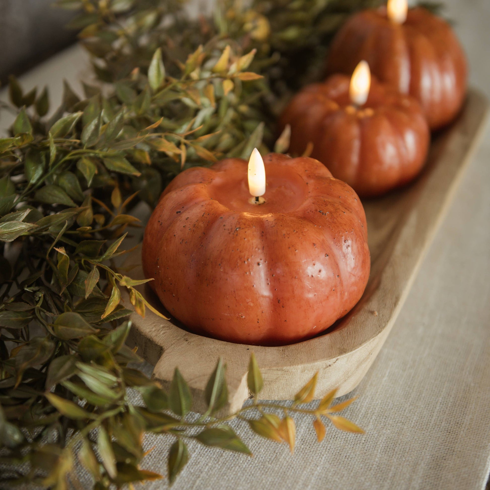 faux realistic 3d flame orange pumpkin at the rustic barn in killingworth ct