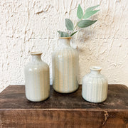 Embossed Stoneware Vases