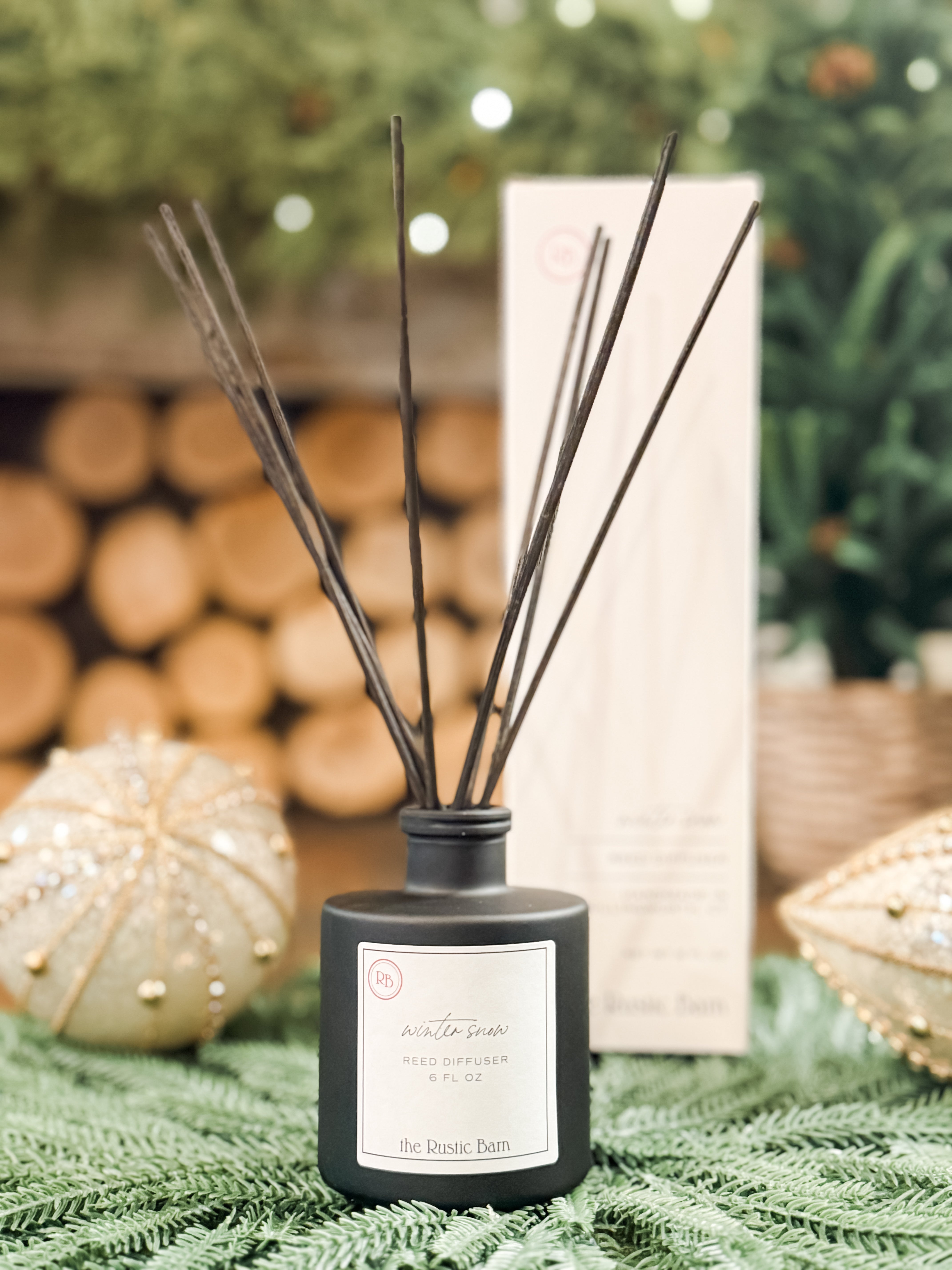 eucalyptus, cypress, and tonka bean reed diffusers at The Rustic Barn in Killingworth CT