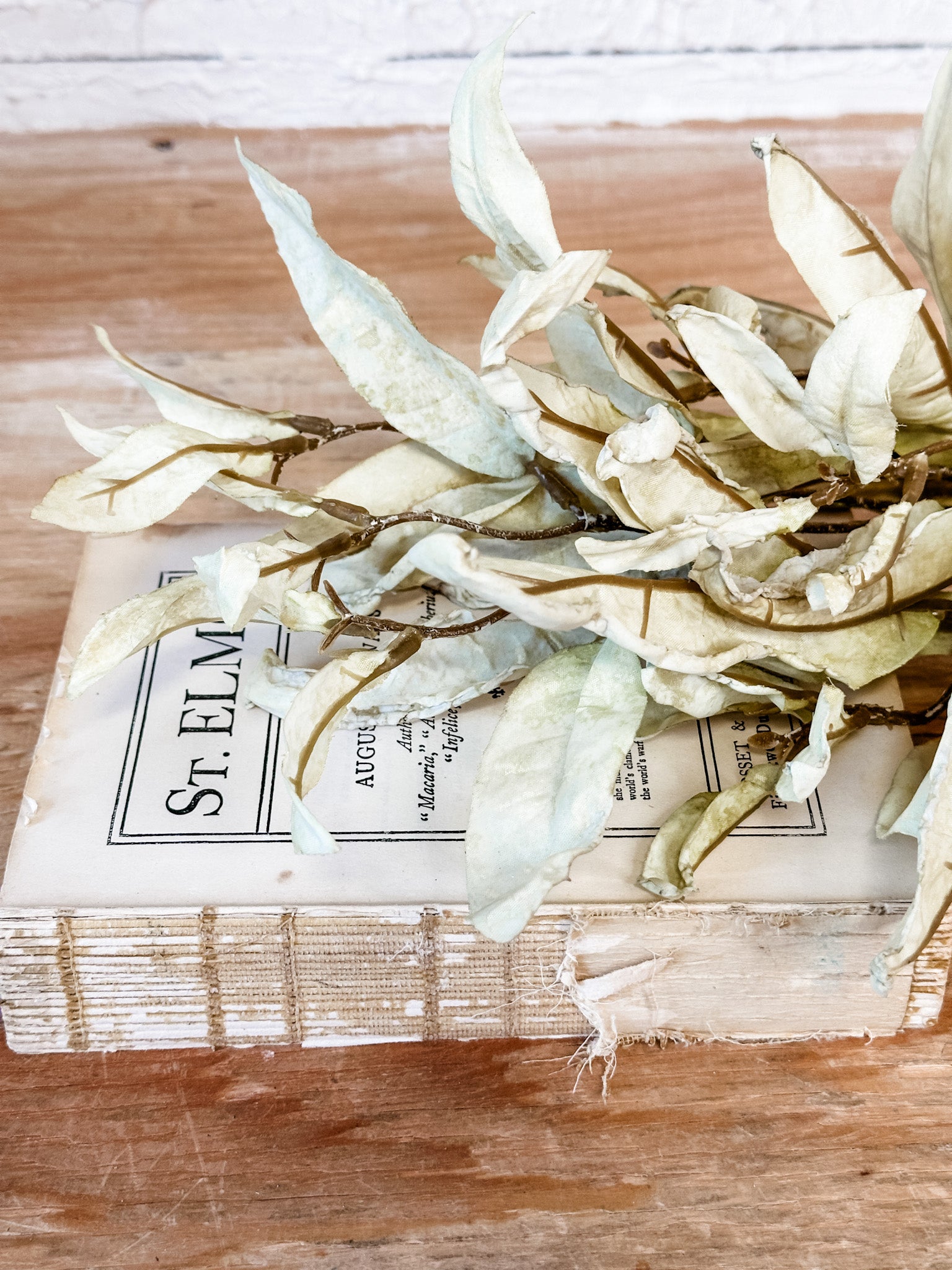 citron color fall laurel leaf stem at the rustic barn in killingworth ct