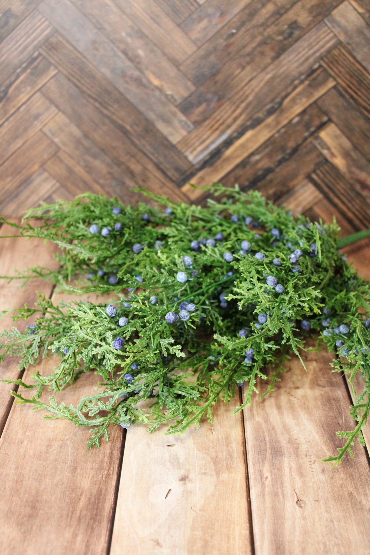 Faux juniper blueberry bush with greenery for christmas and holidays home decorating for sale at the rustic barn in Killingworth,CT