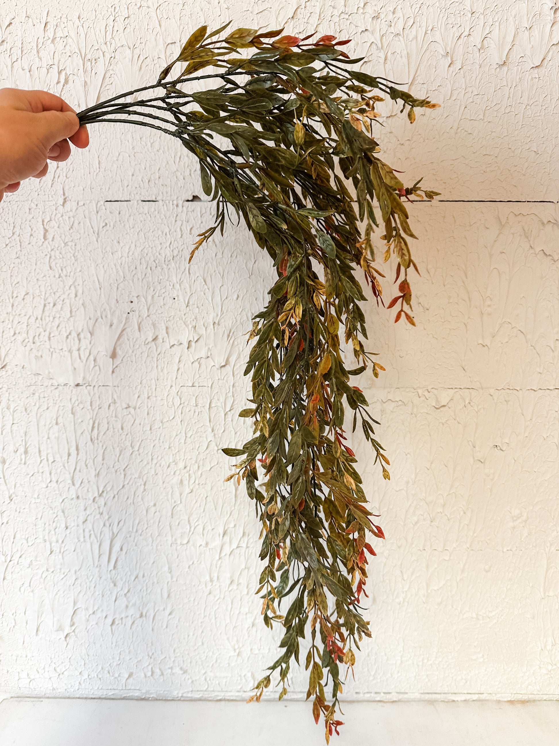 faux hanging fall boxwood bush at The Rustic Barn in Killngworth CT
