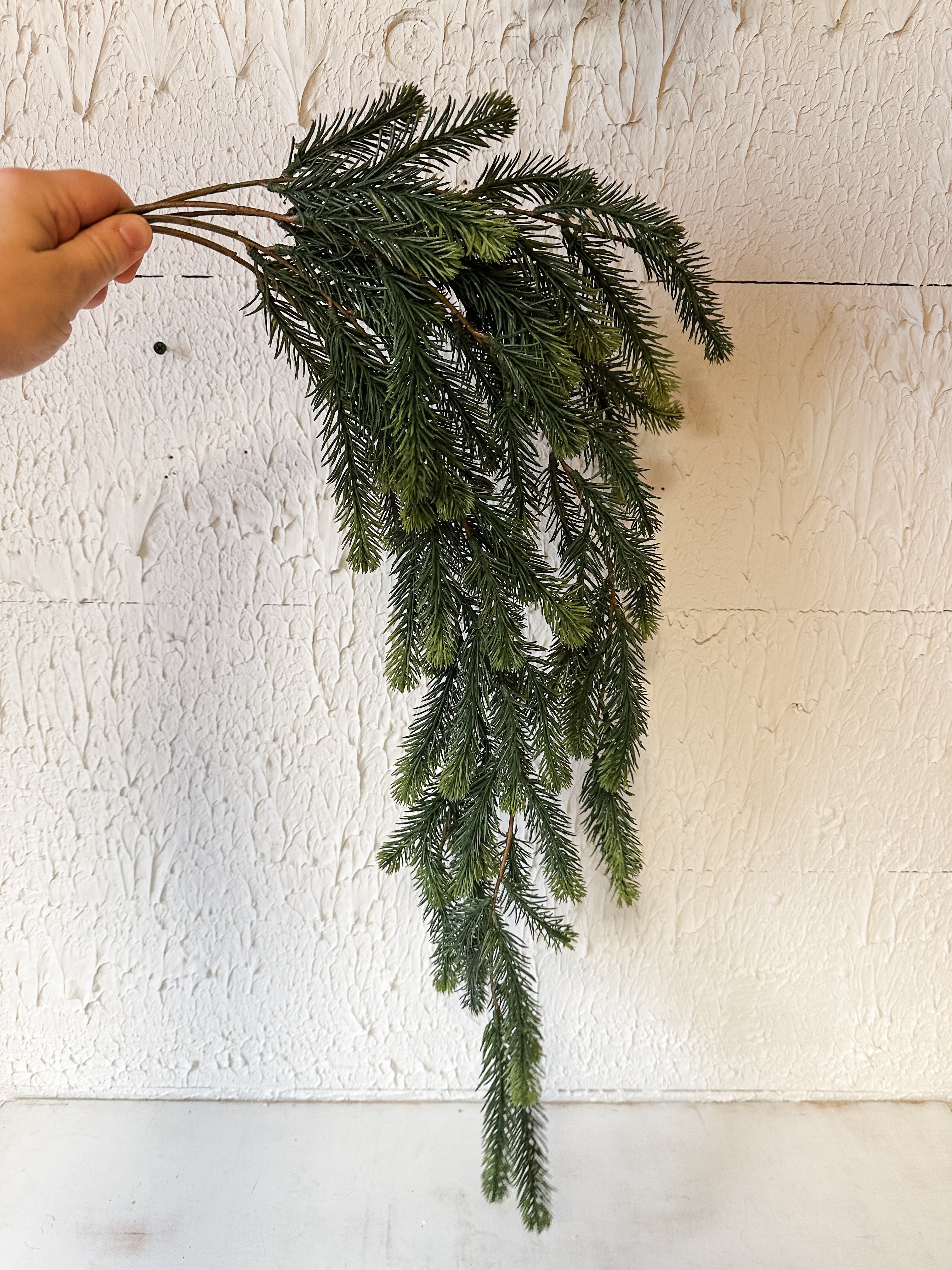 faux fir hanging bush at The Rustic Barn in Killingworth CT