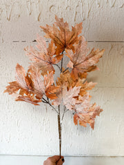 faux iced maple leaf fall spray at the Rustic Barn in Killingworth CT