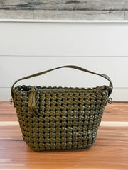 Faux Leather Crossbody Handbag with Top Handle at the Rustic Barn in Killingworth, CT