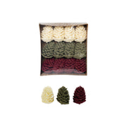 faux pinecones with glitter burgundy assortment at the rustic barn in killingworth ct