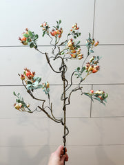 faux pink rose hip stem at the Rustic Barn in Killingworth, CT