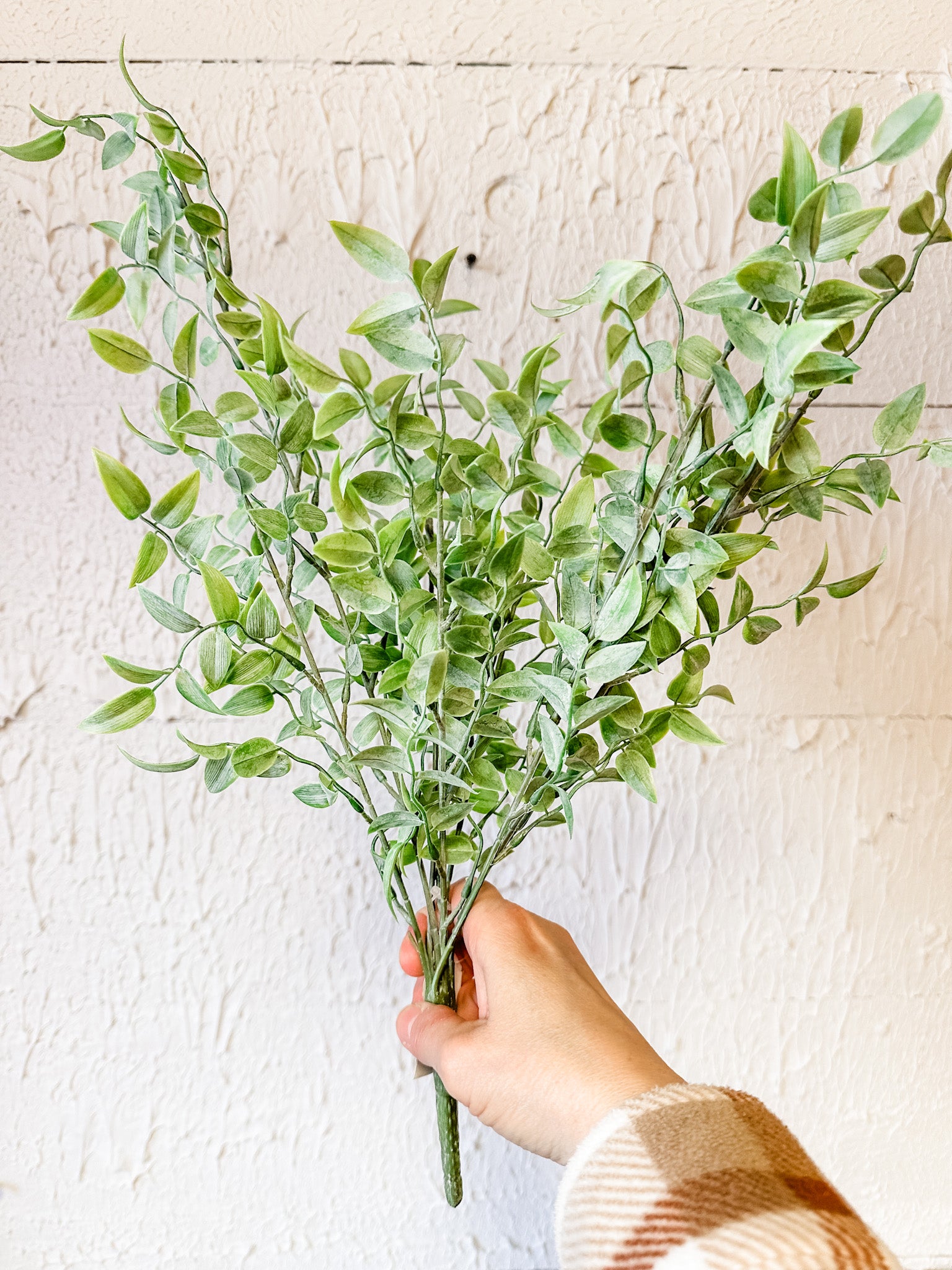 faux ruscus green stem at the rustic barn in Killingworth ct