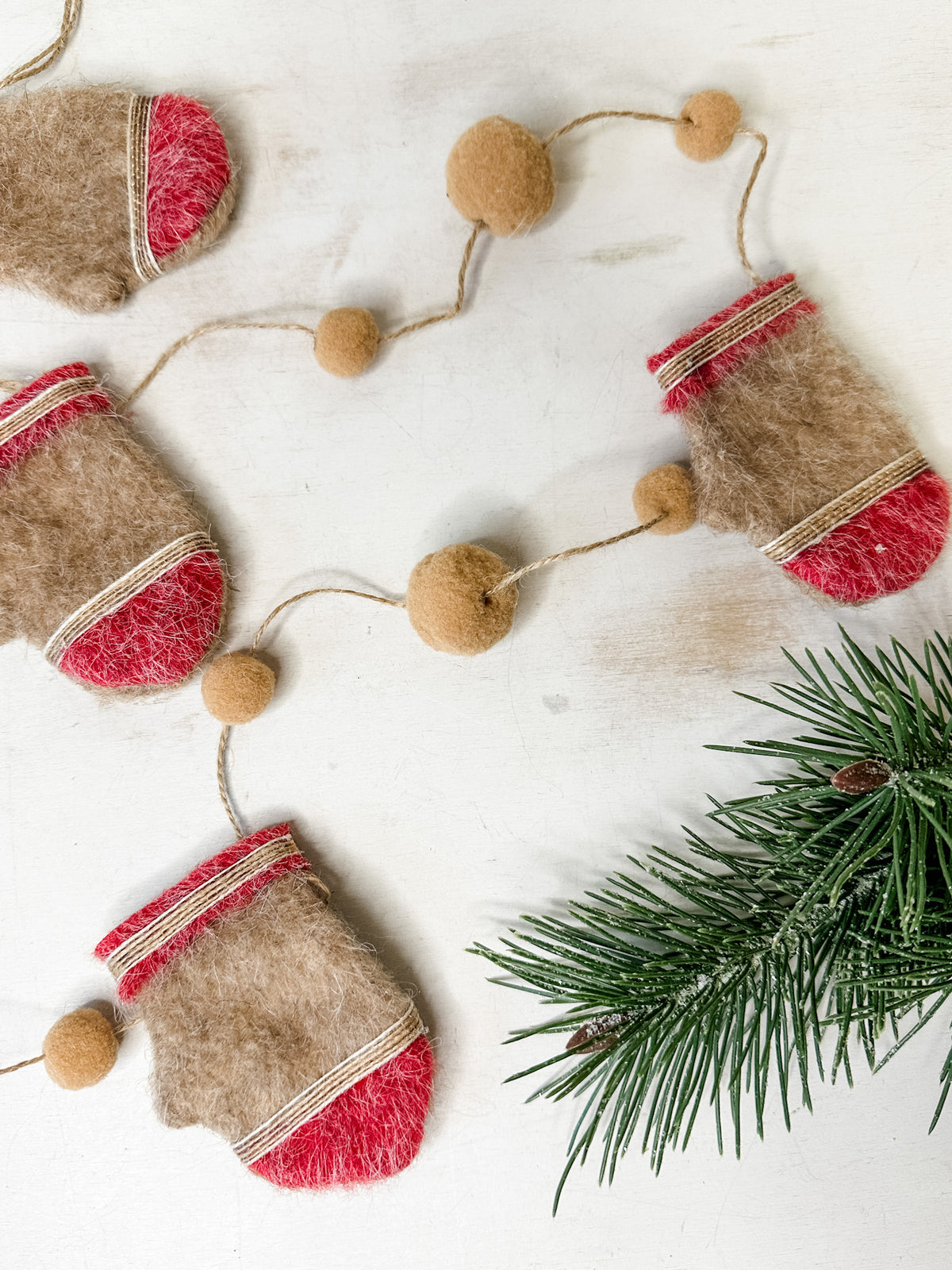 Festive whimsical garland for winter decor 72" inch for sale at The Rustic Barn in Killingworth, CT
