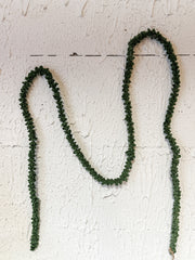 green flocked foam ball garland at The Rustic Barn in Killingworth CT