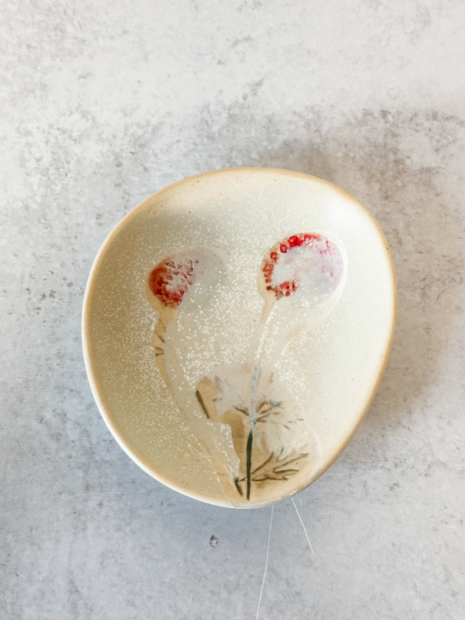 Floral hand painted stoneware plates for fall for sale at the rustic barn in killingworth, CT