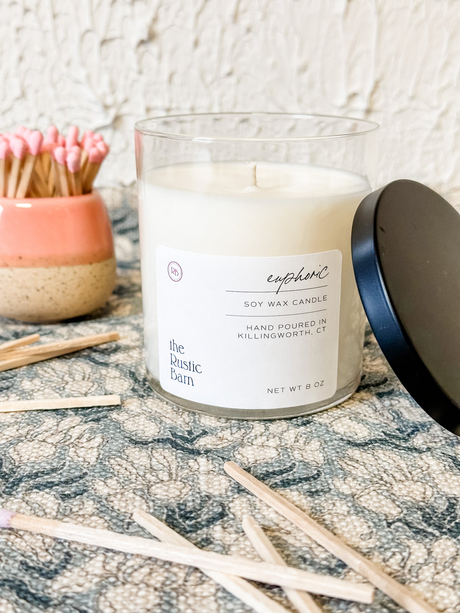 fruity scented summer soy candle at the rustic barn in killingworth ct