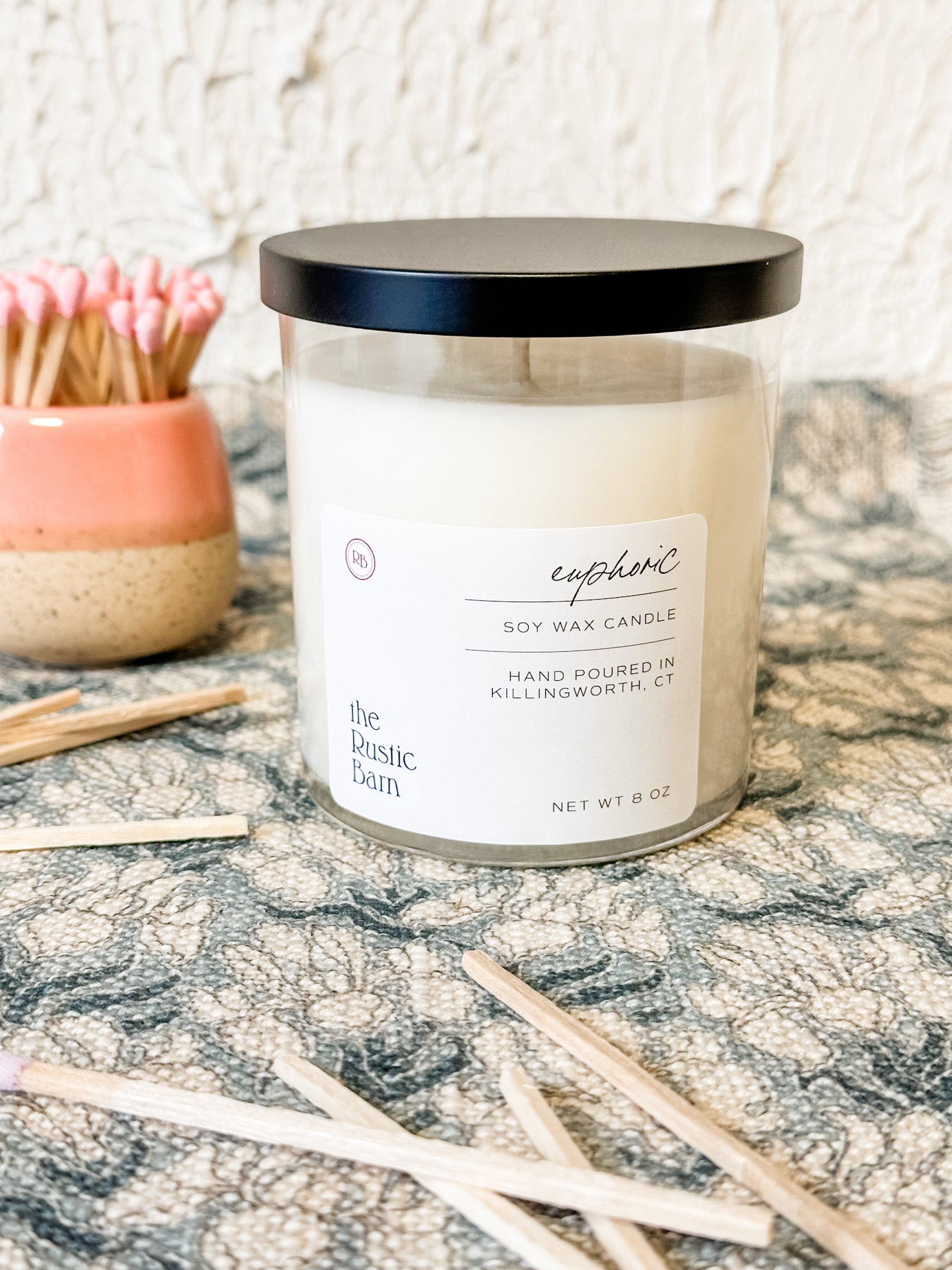 fruity scented summer soy candle at the rustic barn in killingworth ct