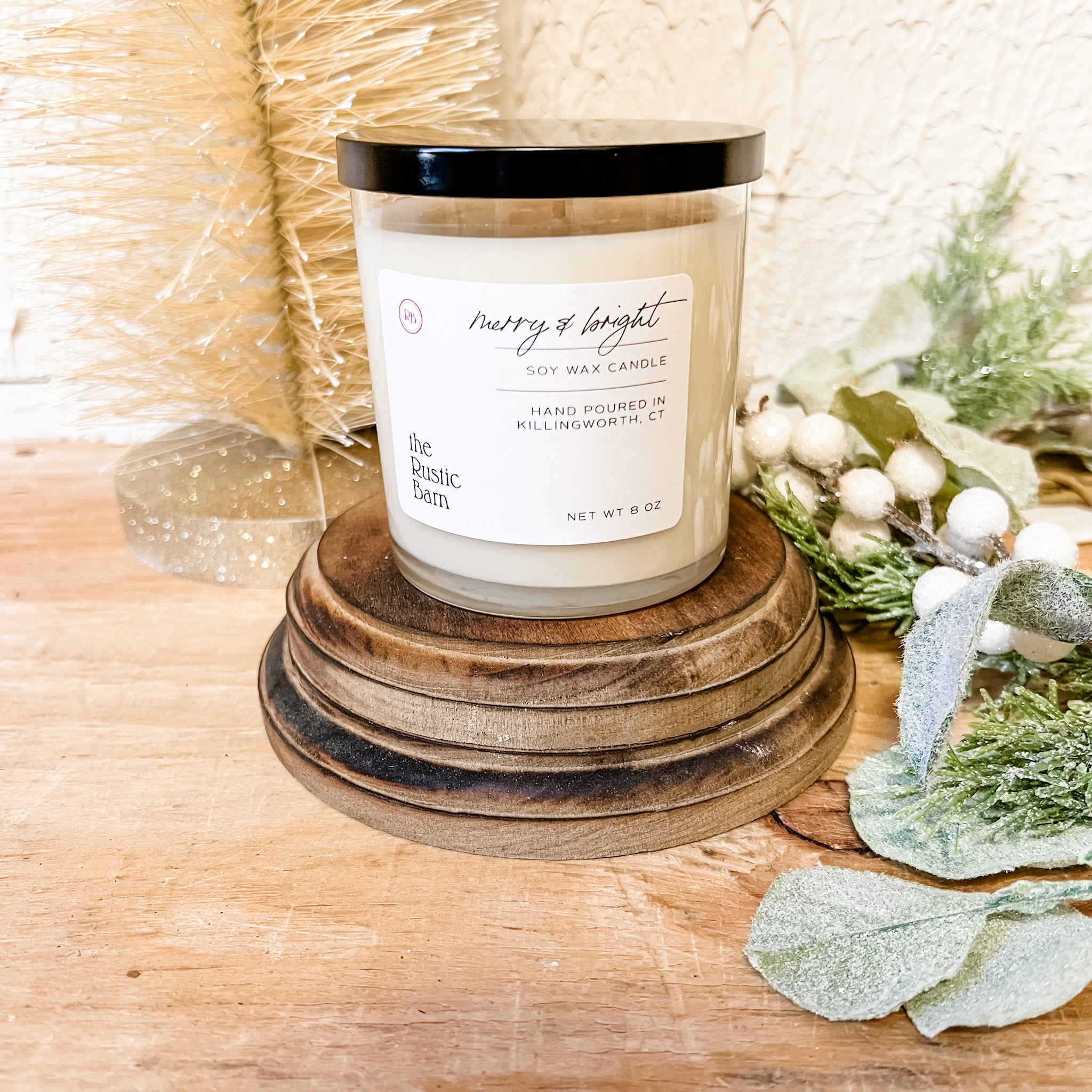 Merry & Bright Hand Poured Soy Candles