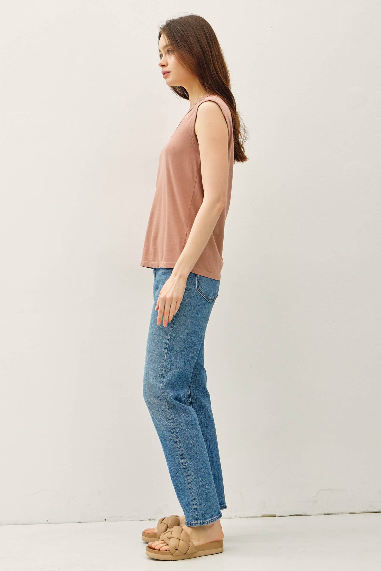 cap sleeve scoop neck tee coco color at the rustic barn in Killingworth ct
