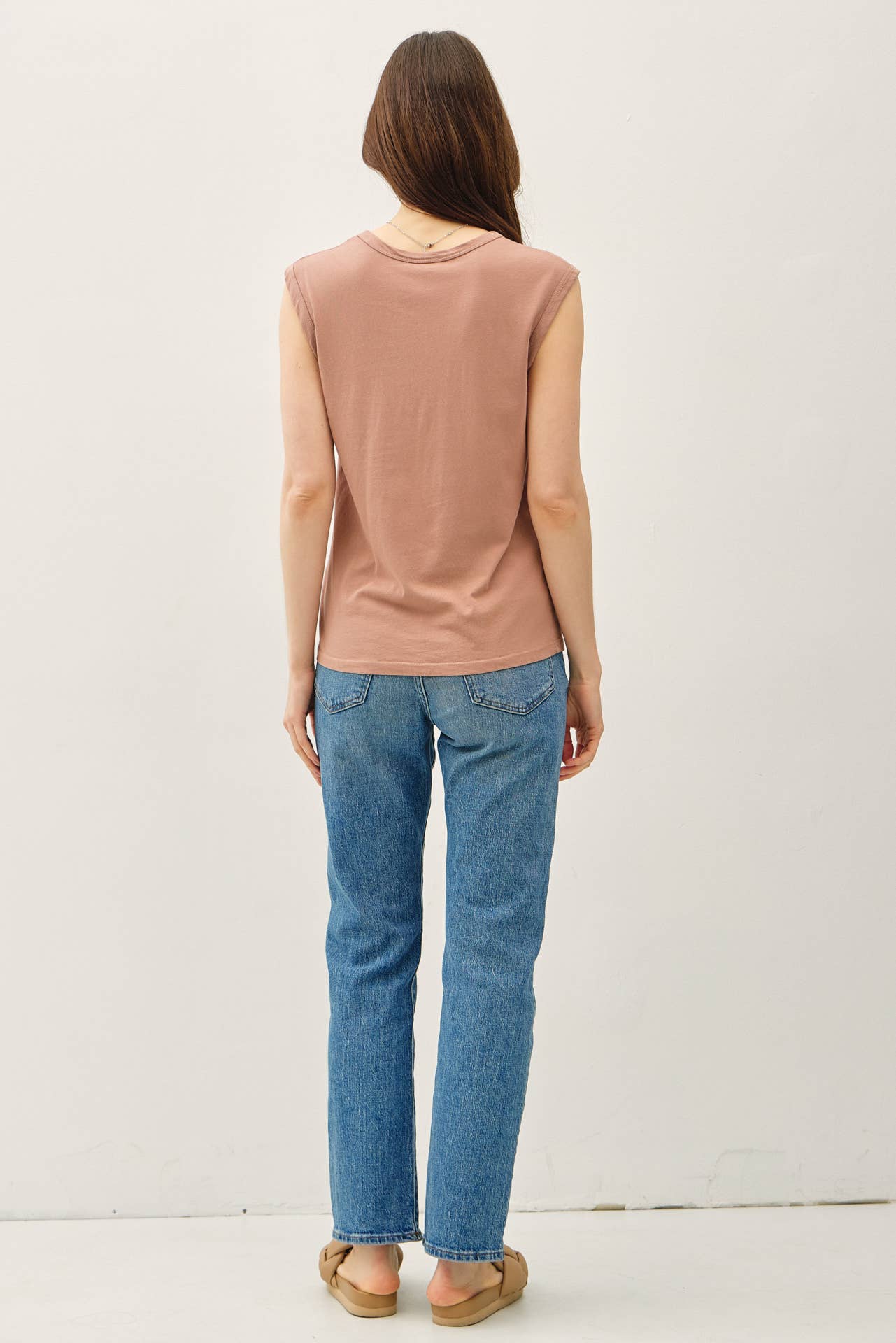 cap sleeve scoop neck tee coco color at the rustic barn in Killingworth ct