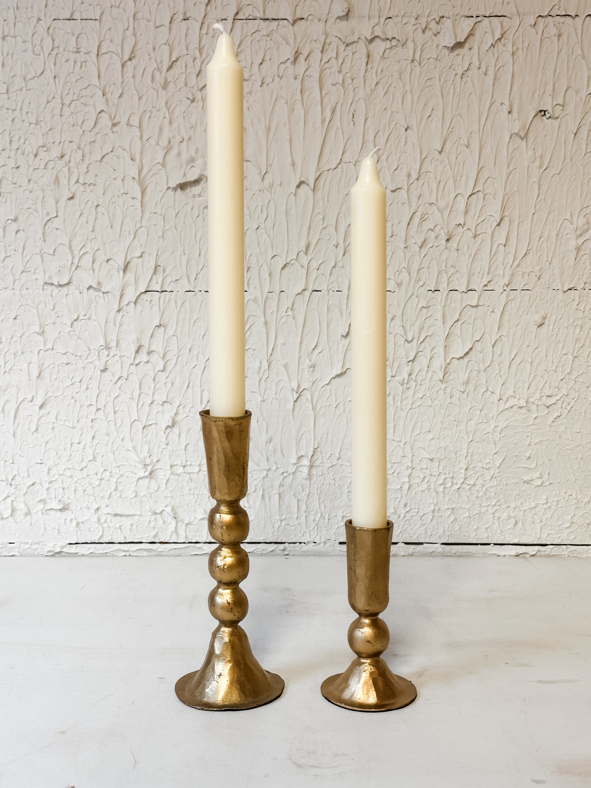 gold ball metal taper holders at The Rustic Barn in Killingworth CT