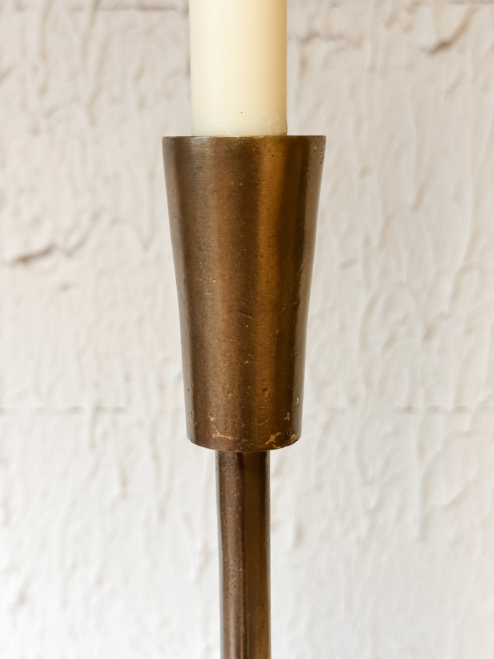 gold finish taper holder at The Rustic Barn in Killingworth CT