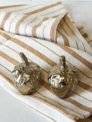golden strawberry cast aluminum salt and pepper shaker set at the rustic barn in killingworth ct