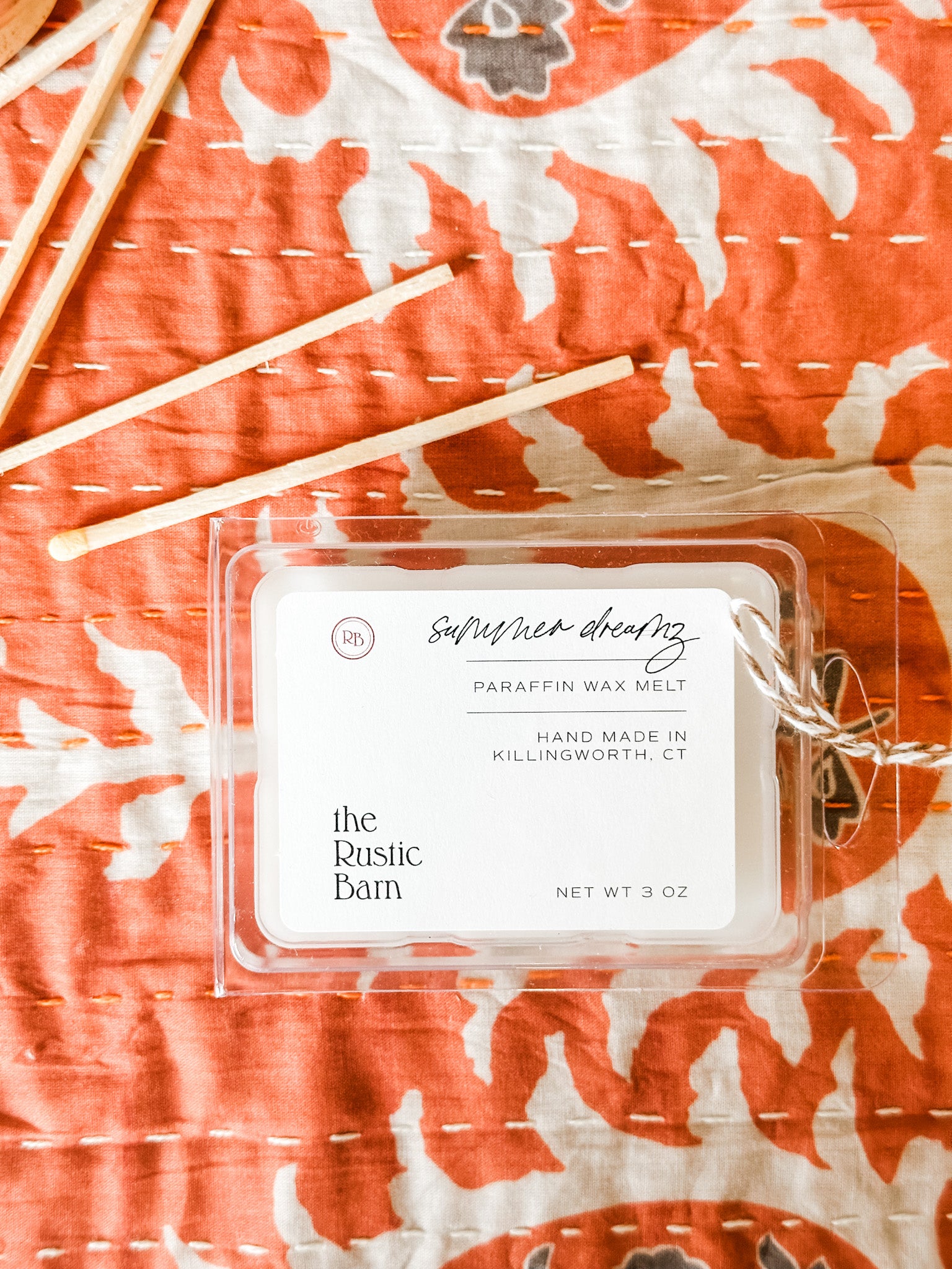 citrus hand-poured soy candles at the rustic barn in killingworth ct