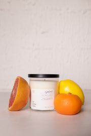 grapefruit lemon citrus hand-poured soy candle at the rustic barn in Killingworth ct