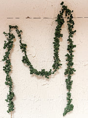 green flocked foam ball garland at The Rustic Barn in Killingworth CT
