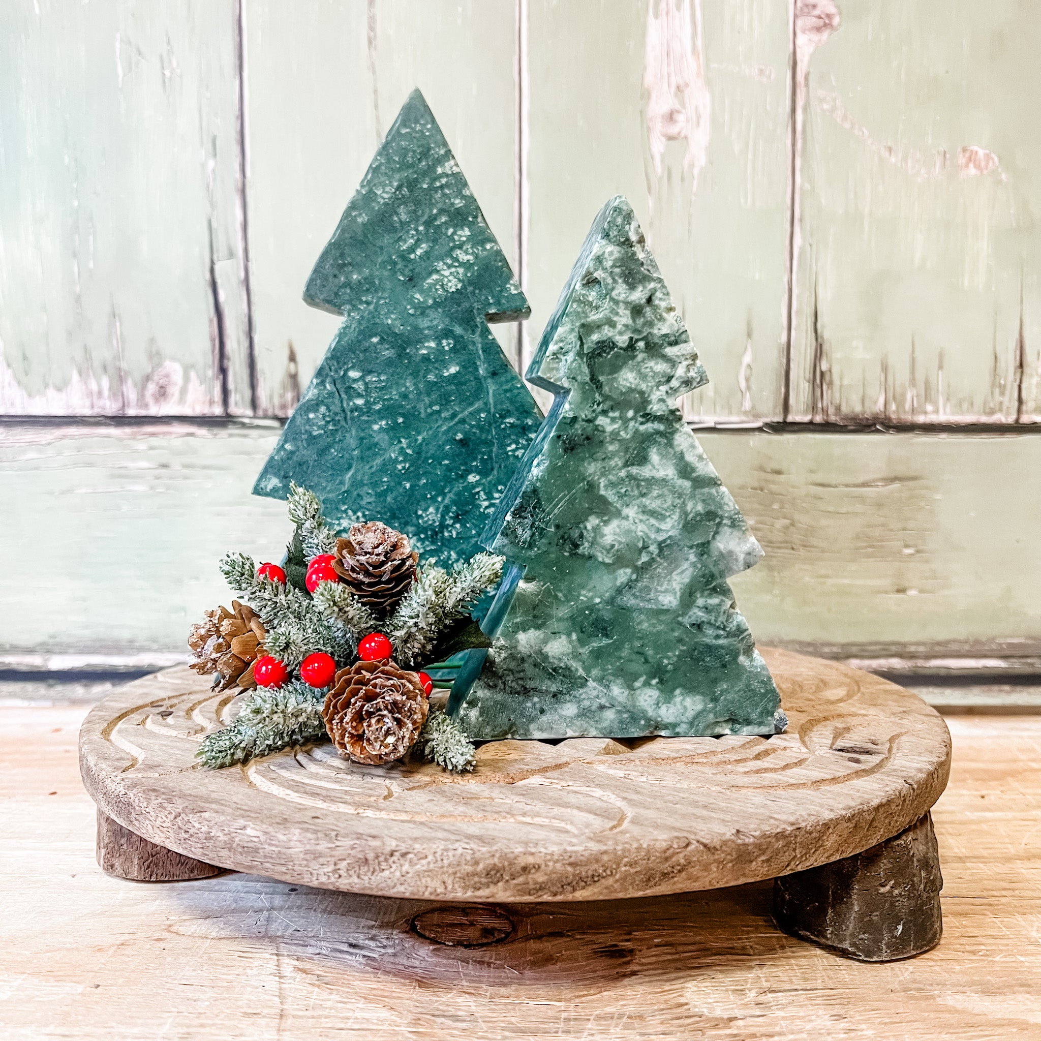 Marble Green Tree With Stand, Small