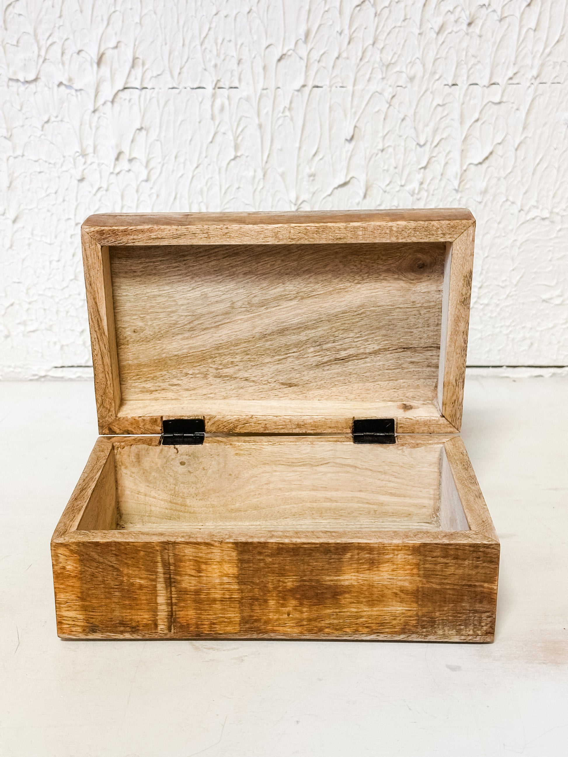 hand-carved mango wood box at The Rustic Barn in Killingworth, CT