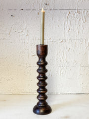 hand-carved mango wood taper holders at The Rustic Barn in Killingworth CT