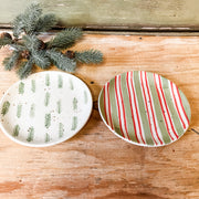 Hand-Painted Stoneware Christmas Plate