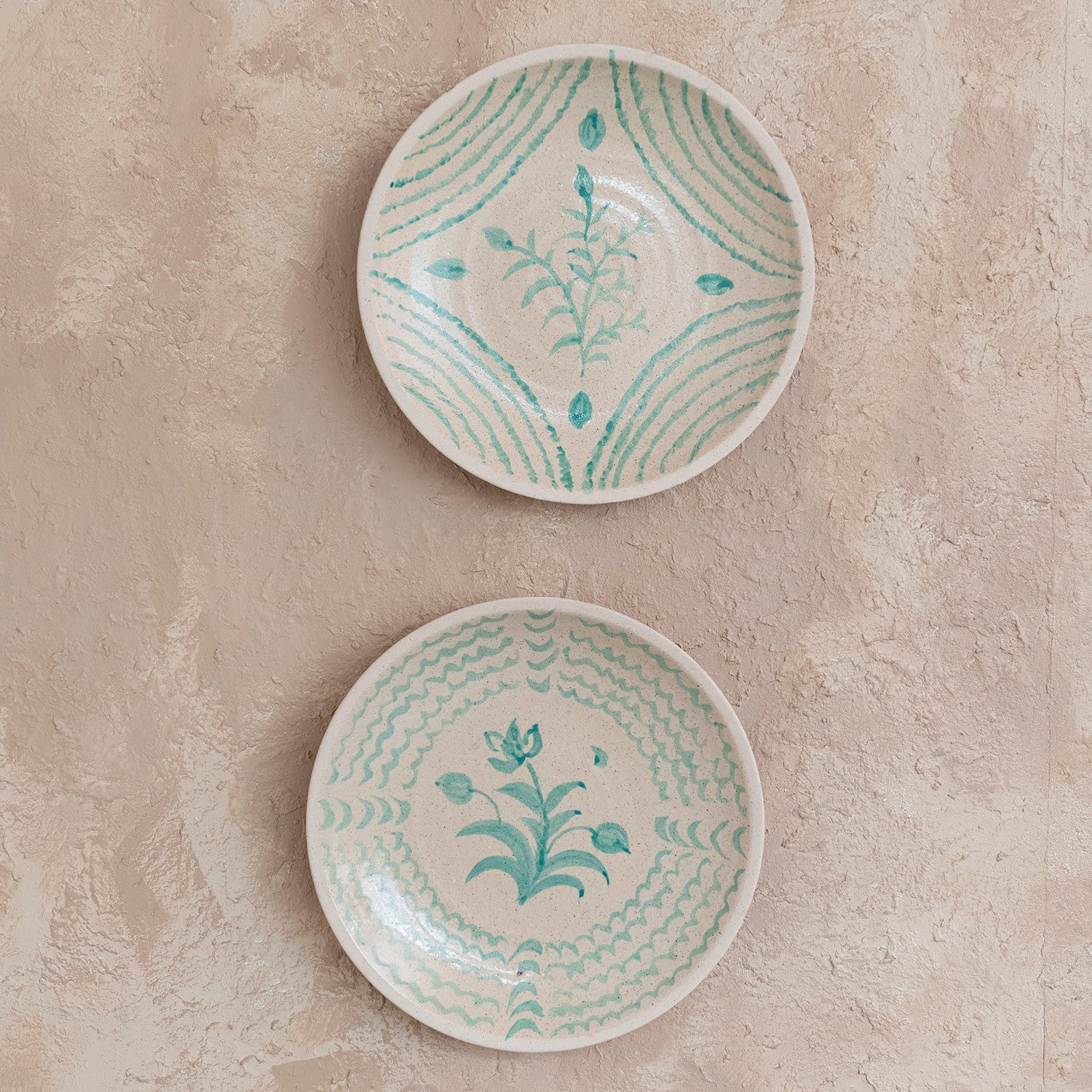 Hand-Painted Terra-Cotta Wall Plate