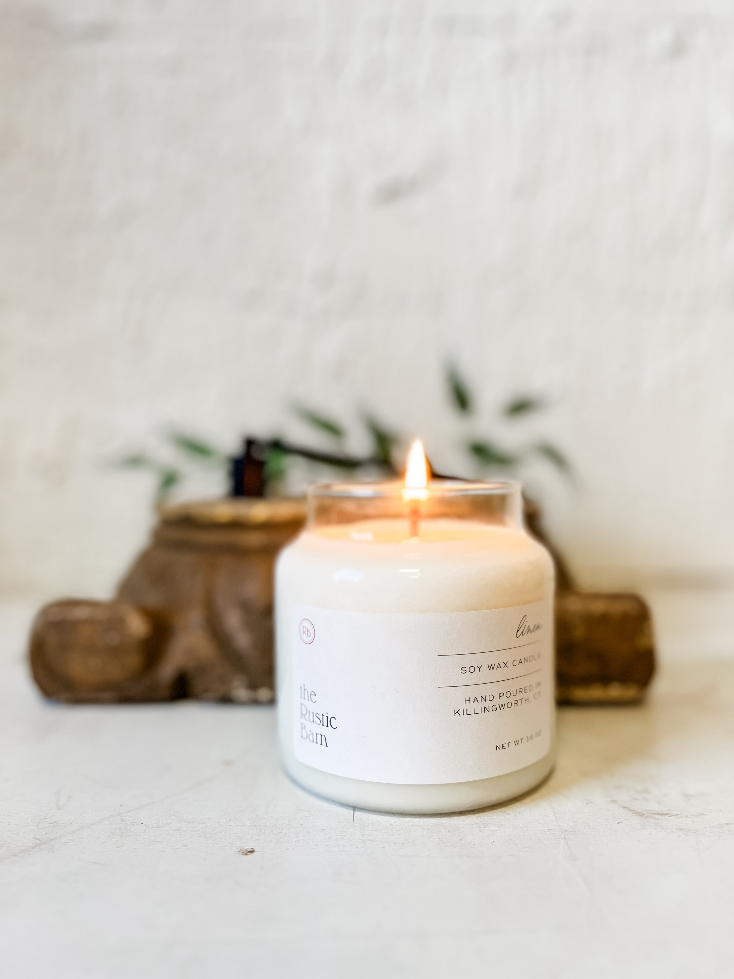 Linen Hand Poured Soy Candle