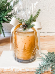 hand poured soy winter scented candle at the rustic barn in killingworth ct