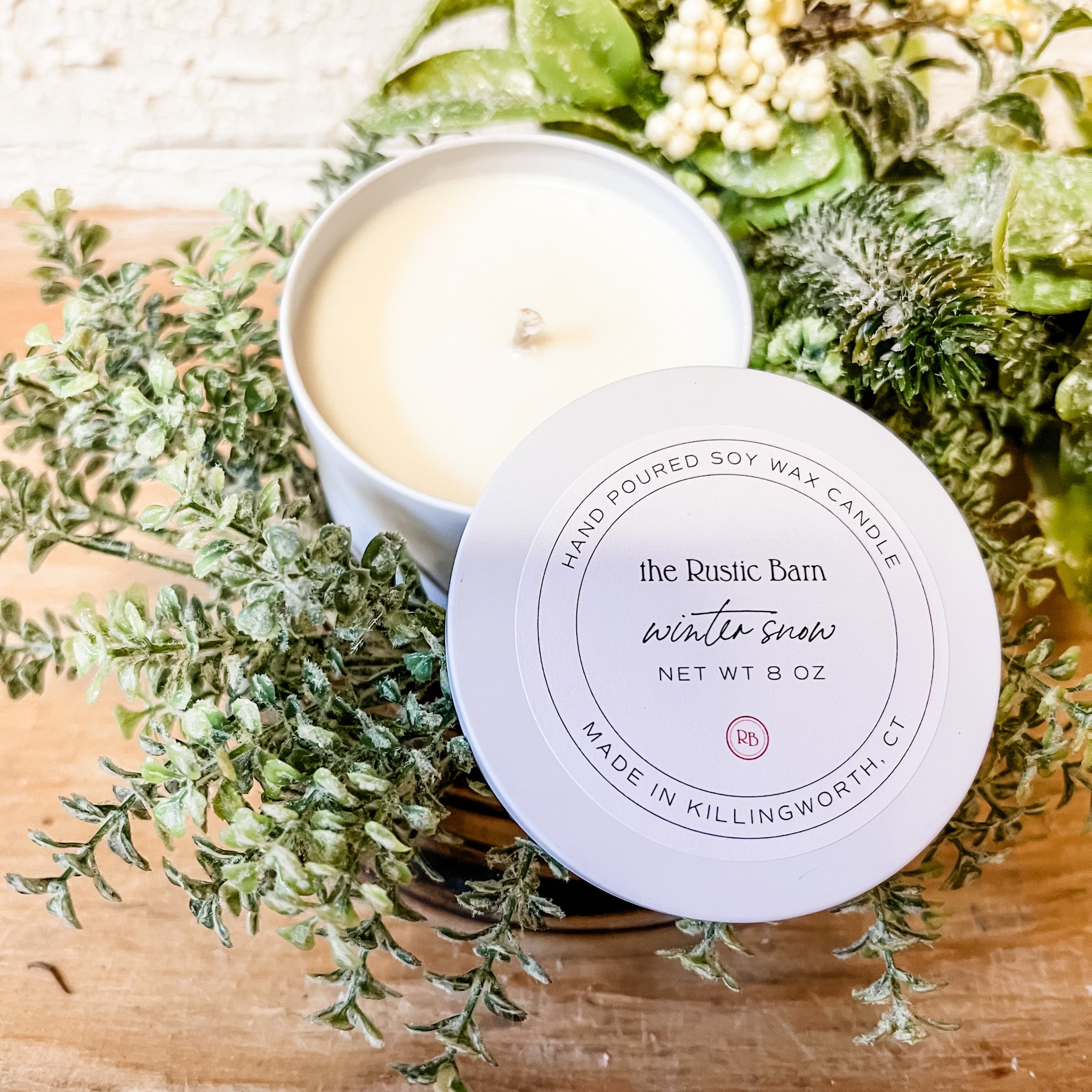 Winter Snow Hand Poured Soy Candle