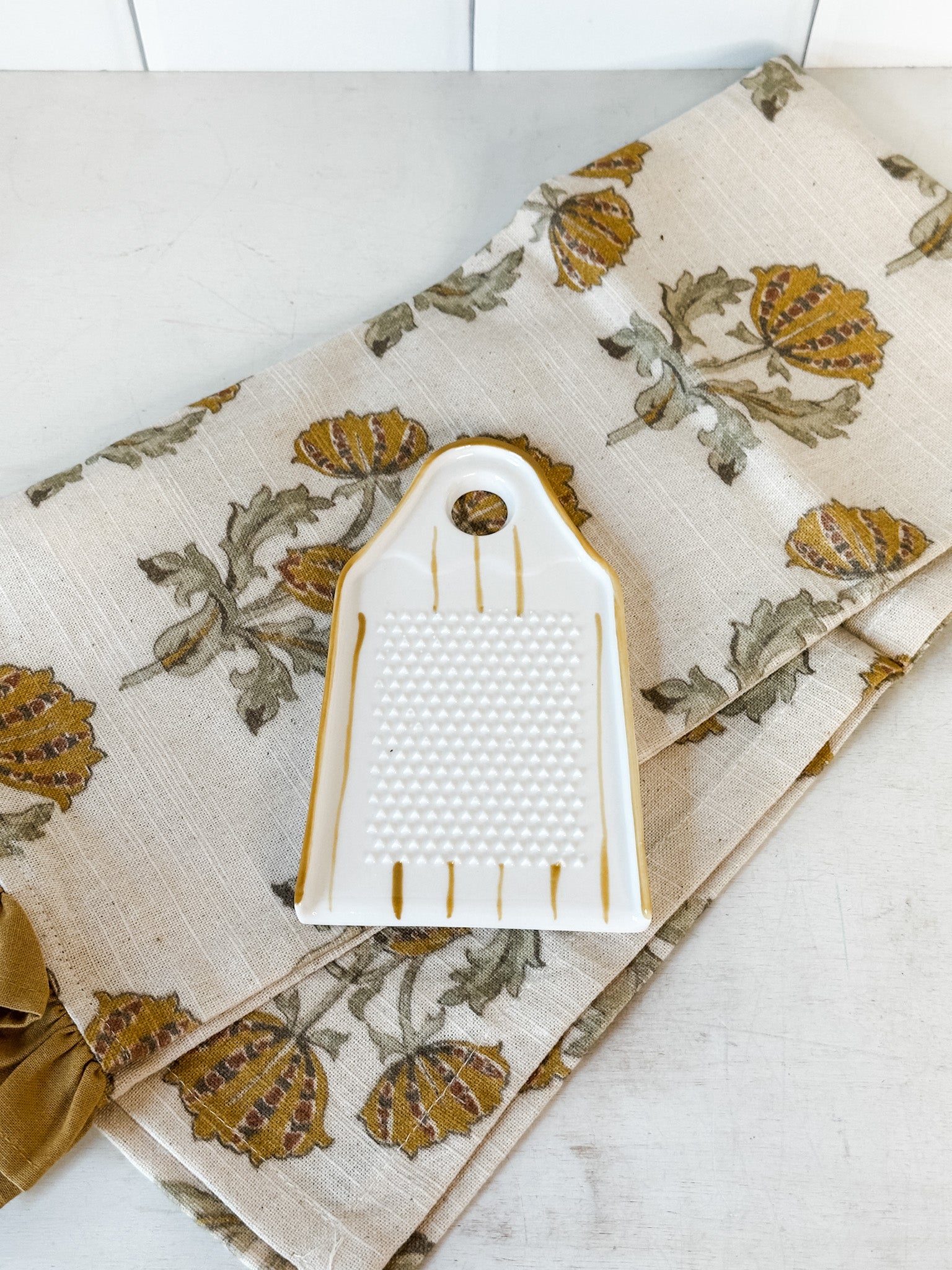 handcrafted stoneware garlic and ginger grater at the rustic barn in killingworth ct