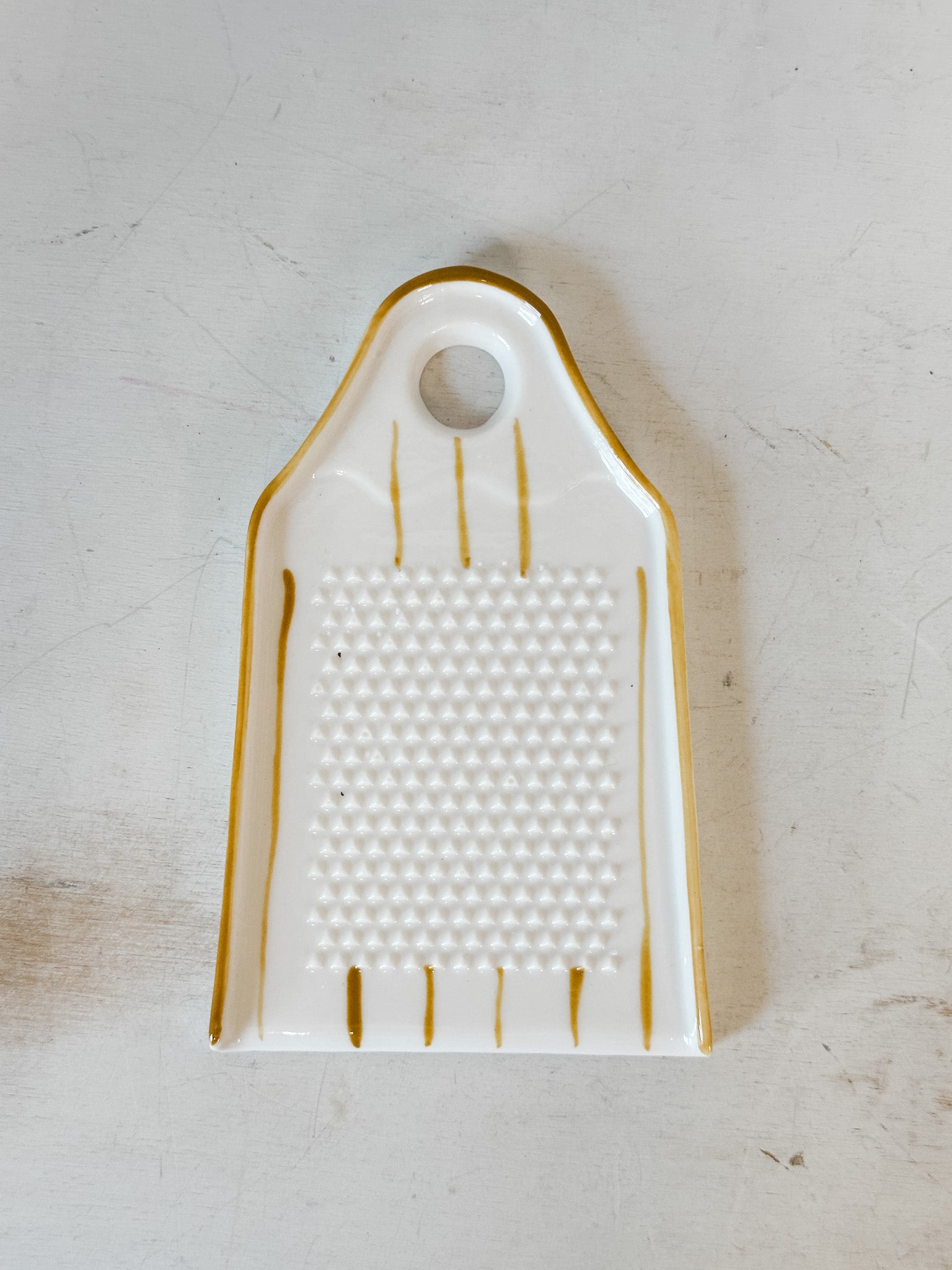 handcrafted stoneware garlic and ginger grater at the rustic barn in killingworth ct