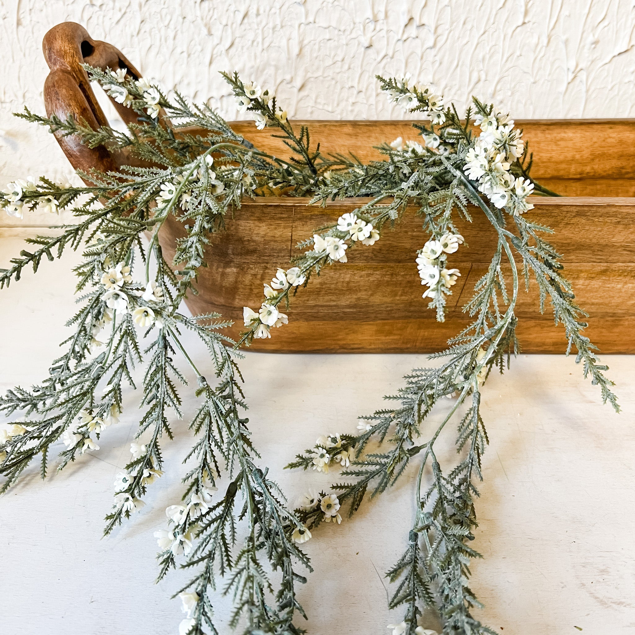 Hanging Cream Blossom Faux Vine