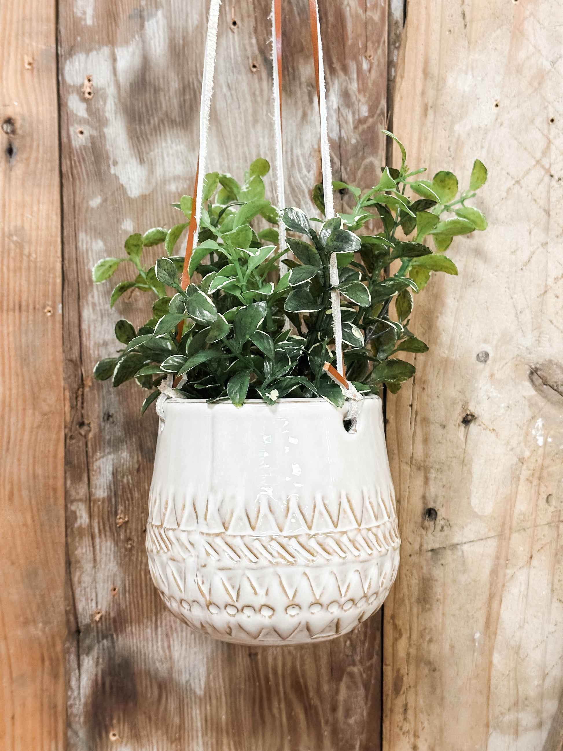 ceramic hanging pots for plants Hanging Ceramic Patterned Planter