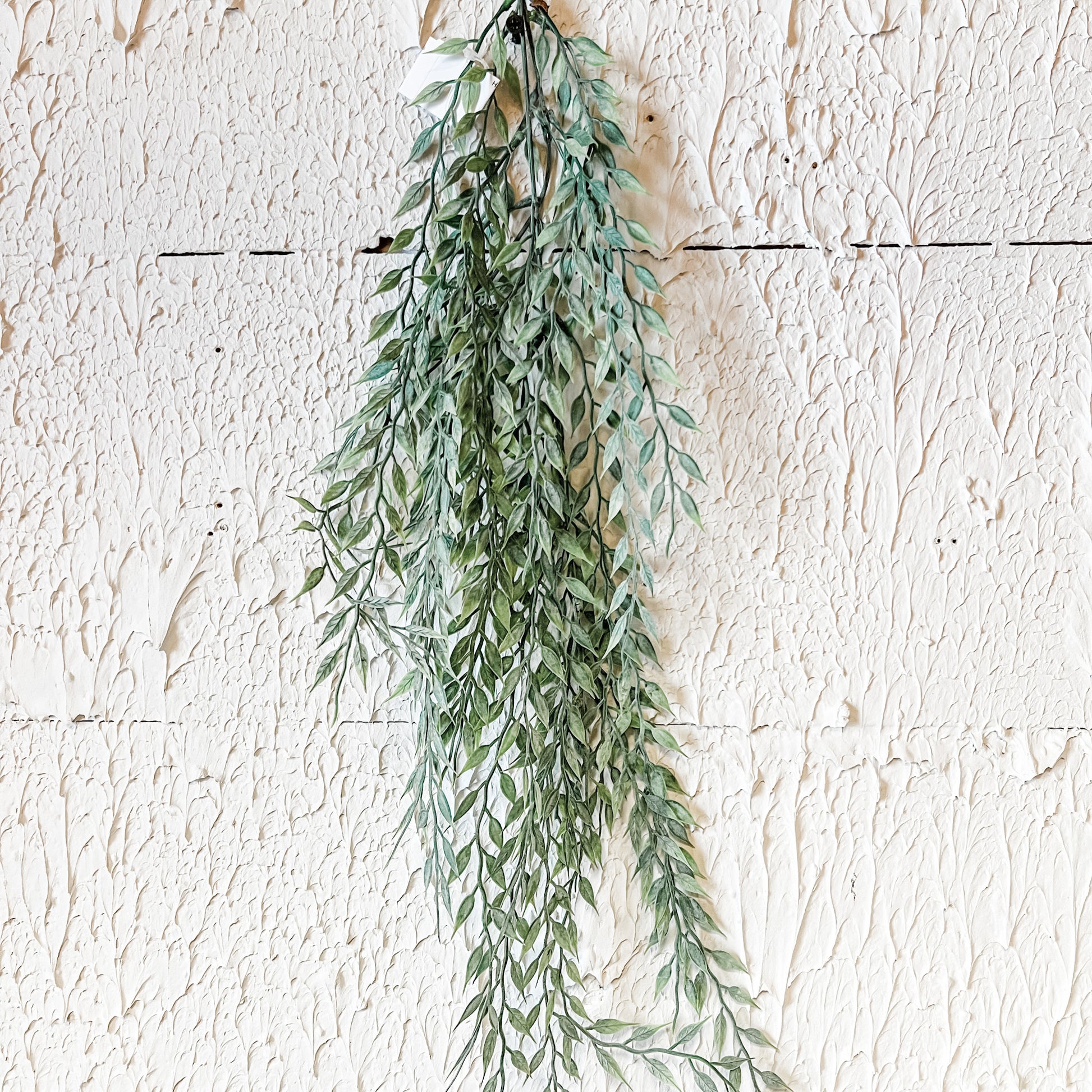 hanging willow leaf faux spray at the rustic barn in killingworth ct
