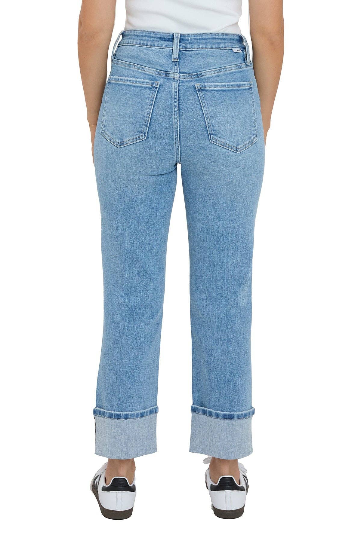 high rise cuffed straight leg jeans at the rustic barn in killingworth ct