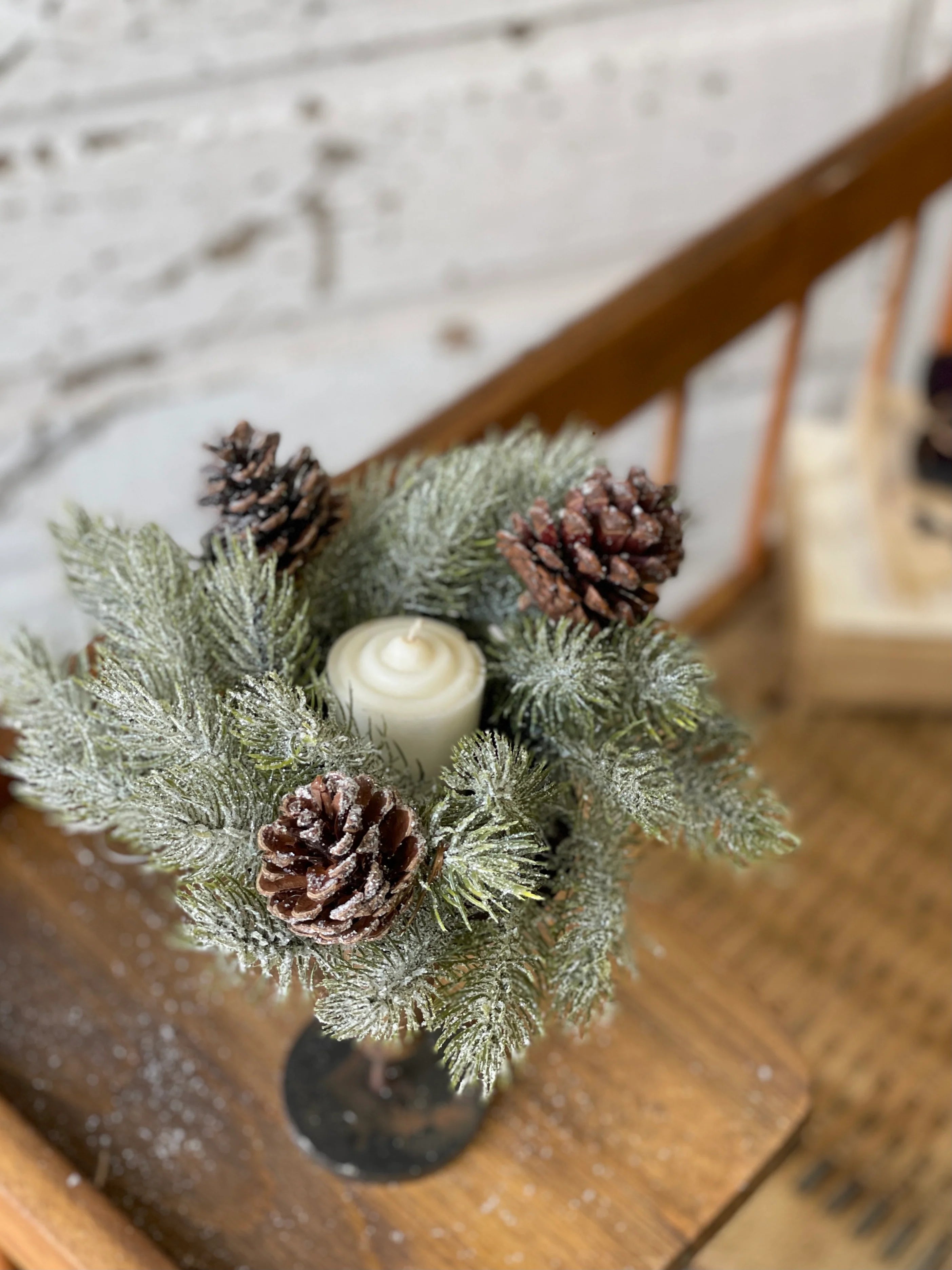 Icy Aspen Pine Candle Ring